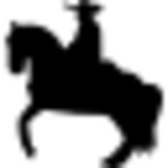 Man riding on a horse silhouette of flamenco
