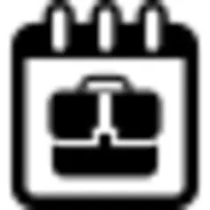 Portfolio on reminder daily calendar page interface symbol