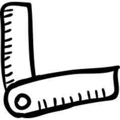 Ruler flexible hand drawn construction tool