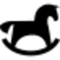 Horse rocker black silhouette