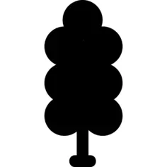 Tree shape of tall rounded foliage