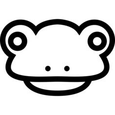 Frog head frontal outline