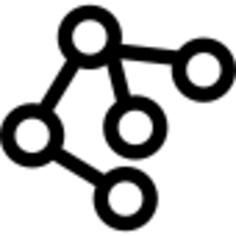 Atomic structure made of circles and lines