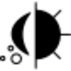 Day and night surveillance symbol