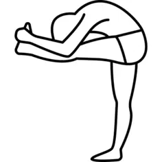 Man Stretching Left Leg and Bending Waist