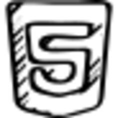 HTML 5 sketched logo outline