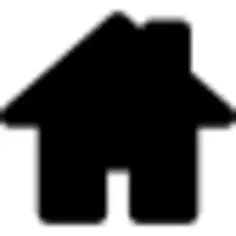 House black shape for home interface symbol