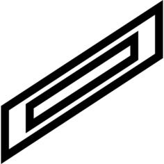 Rectangles rotated outlines, print products