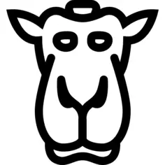 Camel face outline