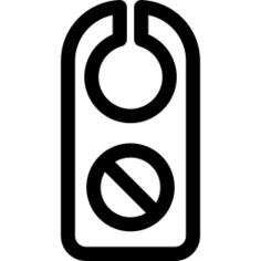 Do not disturb signal to hang from hotel doors