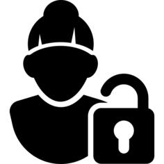 Woman with Bon and Unlock Padlock