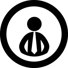 Businessman in a circle outline