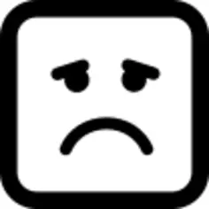 Sad emoticon square face