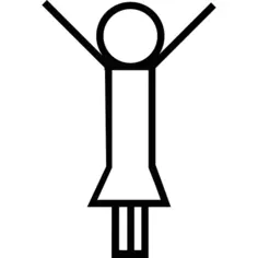 举起手来的女孩