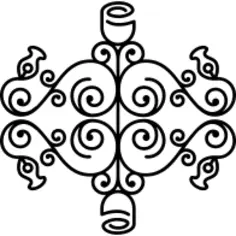 花卉复杂设计与对称