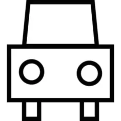 Frontal part of old car