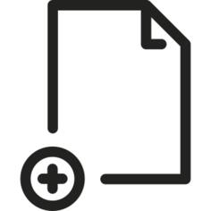 File with Plus Symbol