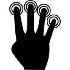 Touch with four fingers