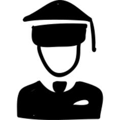 Graduate man hand drawn person