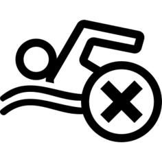 不要游泳标志