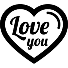 Heart with text Love you inside