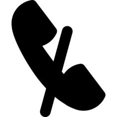 Auricular blocked call sign with a slash
