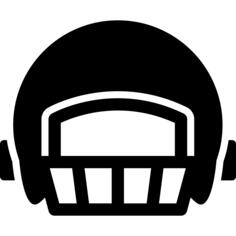 American football player helmet