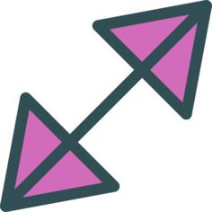 Diagonal arrow