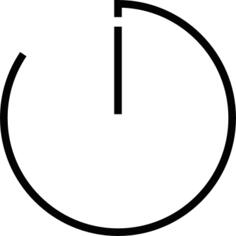 Clock thin outline