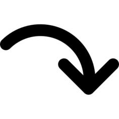 Curved arrow