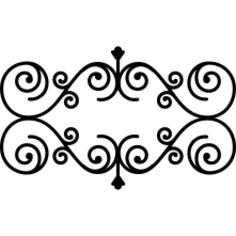 Floral design with vertical and horizontal symmetry