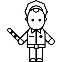 Policeman with Stick