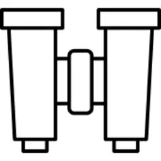 Binoculars Pointing Up