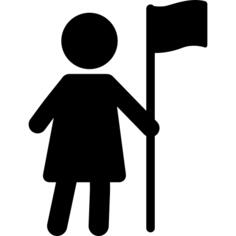 Woman with Flag