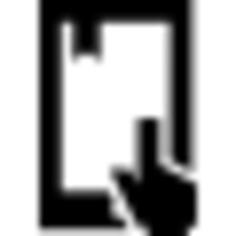 Hand touching ipad screen