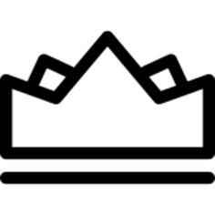 Royal crown made of pointed tips