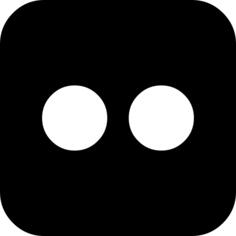 Flickr logo variant of two dots in a rounded square