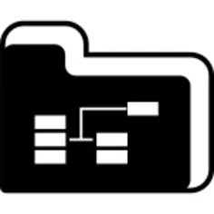 Digital data storage in a folder