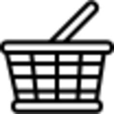 Shopping basket in a circle
