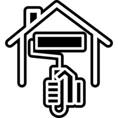 在家里面的漆滚筒刷子