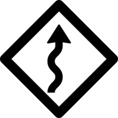 Curvy Road Warning Sign