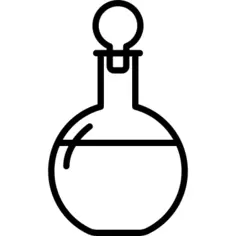 Vodka round bottle