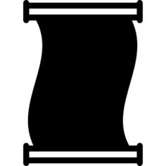 Ancient paper scroll outline
