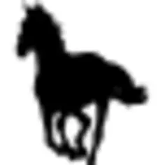 Horse galloping black silhouette facing left