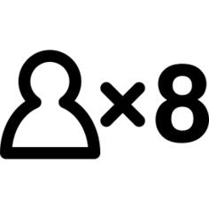 Eight persons symbol