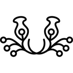 与花蕾和藤的花卉响铃变形概述