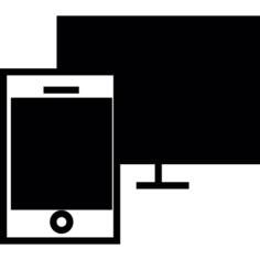 Mobile phone and television screen