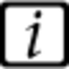 Informacion logotype inside a square