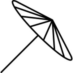 Inclined Japanese Umbrella
