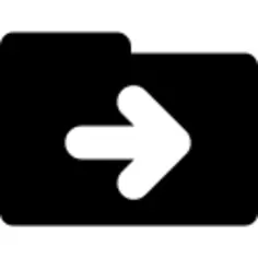 Folder filled tool with right arrow